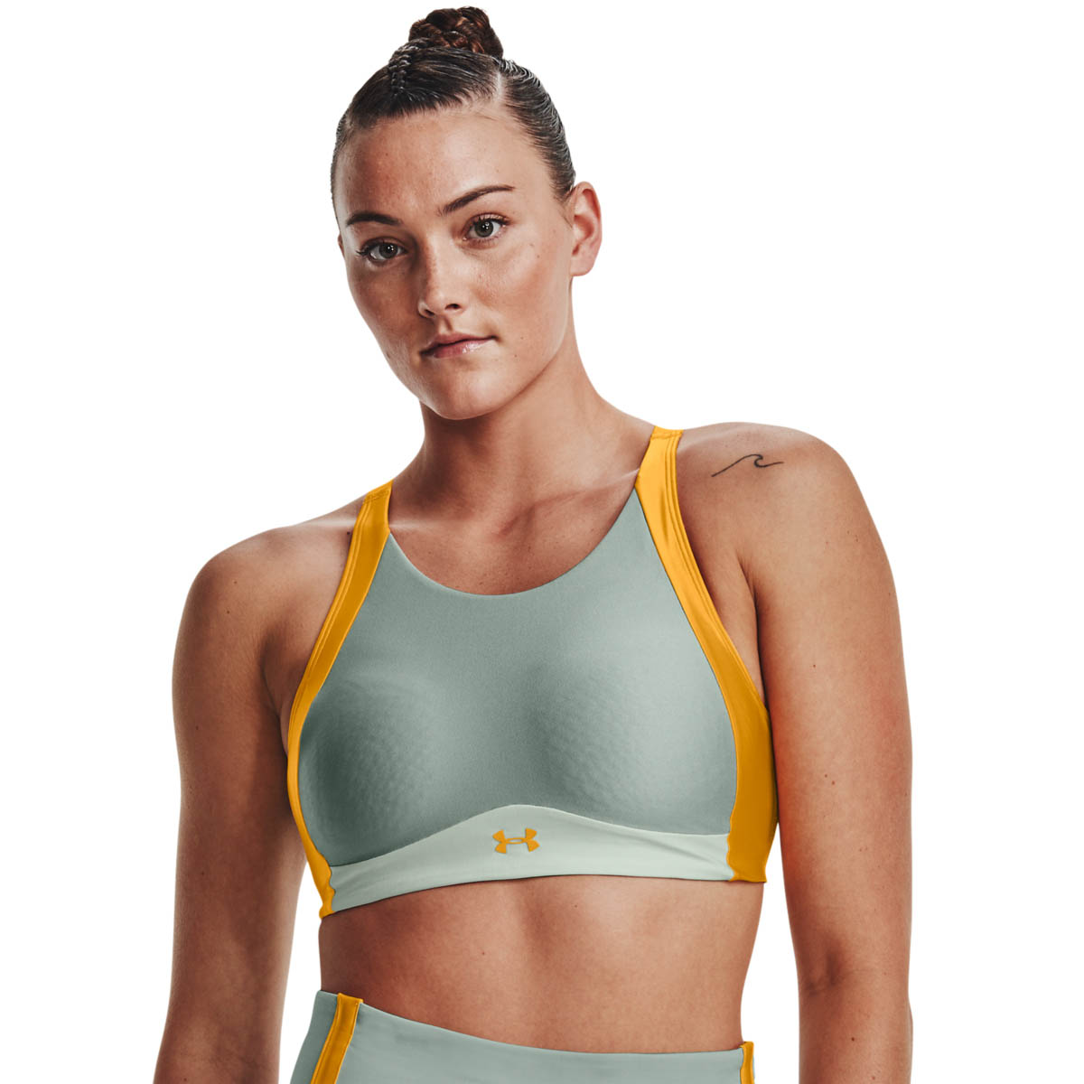 UA INFINITY MID HIGH NECK SHINE