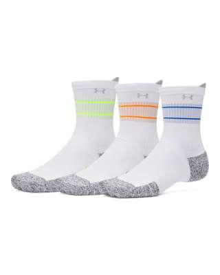 UA ArmourDry® Run Cushion Unisex 3-Pack Mid-Crew Socks 