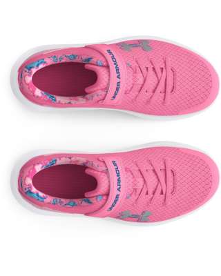Girls' Pre-School UA Surge 4 AC Printed Running Shoes