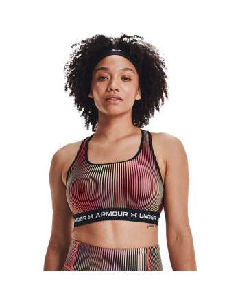 Women's Armour® Mid Crossback Printed Sports Bra 