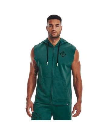 Men's Project Rock Heavyweight Terry T-Shirt Full-Zip Hoodie 