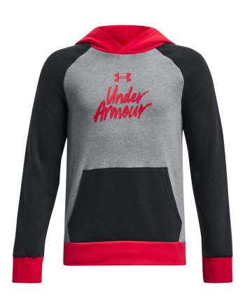 Boys' UA Rival Fleece Script Colorblock Hoodie 
