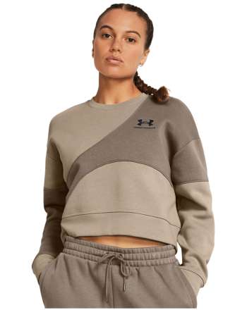 Women's UA Icon Fleece Crop Crew Long Sleeve 
