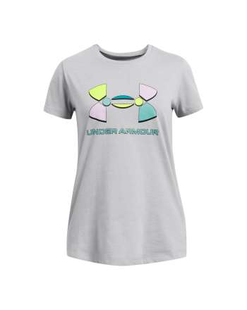 Girls' UA Colorblock Big Logo Short Sleeve 