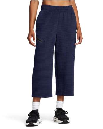 Women's UA Unstoppable Fleece Grid Wide Leg Crop Joggers Pants 