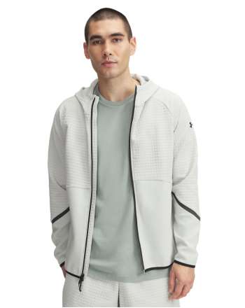 Men's UA Unstoppable Fleece Grid Full-Zip  Long Sleeve 