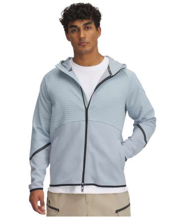 Men's UA Unstoppable Fleece Grid Full-Zip  Long Sleeve 