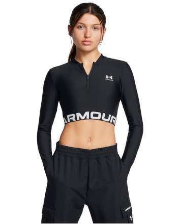 Women's HeatGear® Rib ¼ Zip Long Sleeve 