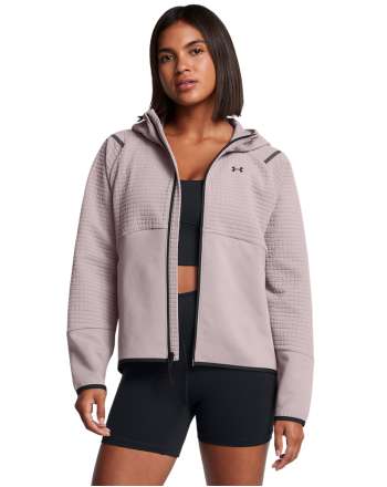 Women's UA Unstoppable Fleece Grid Full Zip Long Sleeve Hoodie 