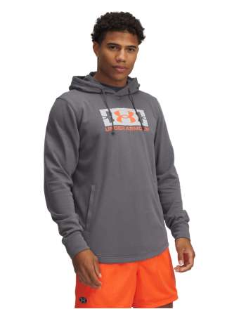 UA RIVAL TERRY LOGO HOOD 
