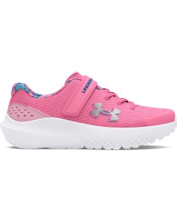 Girls' Pre-School UA Surge 4 AC Printed Running Shoes 