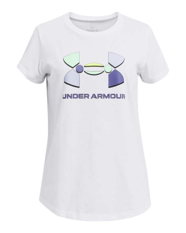 Girls' UA Colorblock Big Logo Short Sleeve 