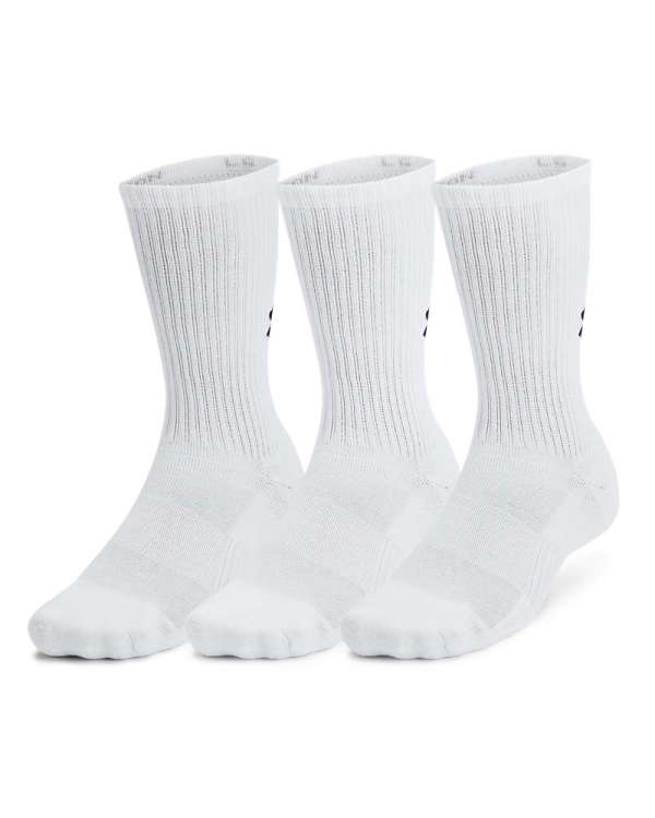 UA Training Cotton Unisex 3-Pack Crew Socks 