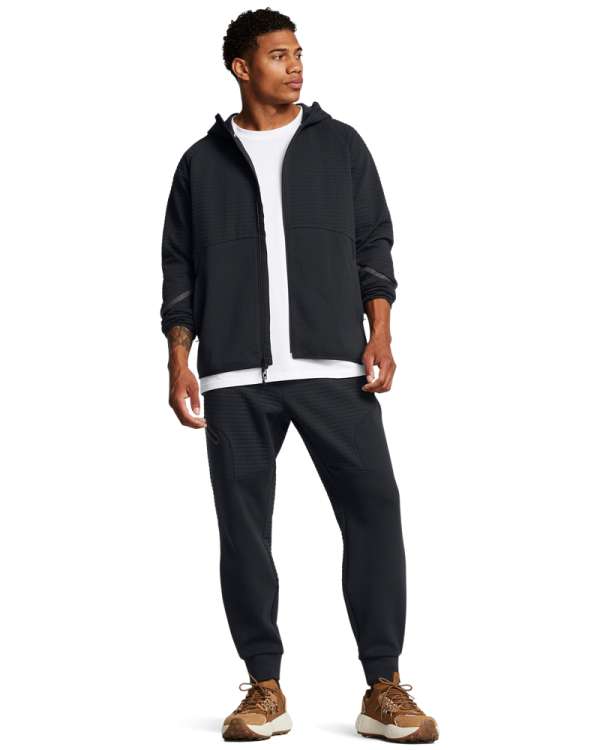 Men's UA Unstoppable Fleece Grid Full-Zip  Long Sleeve 