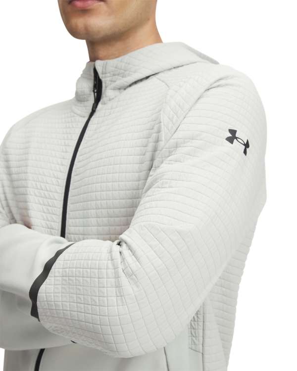 Men's UA Unstoppable Fleece Grid Full-Zip  Long Sleeve 