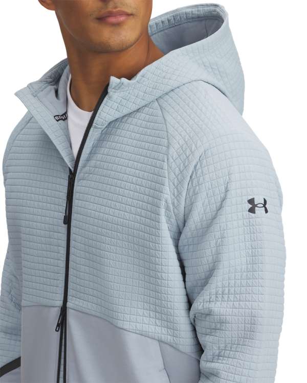Men's UA Unstoppable Fleece Grid Full-Zip  Long Sleeve 