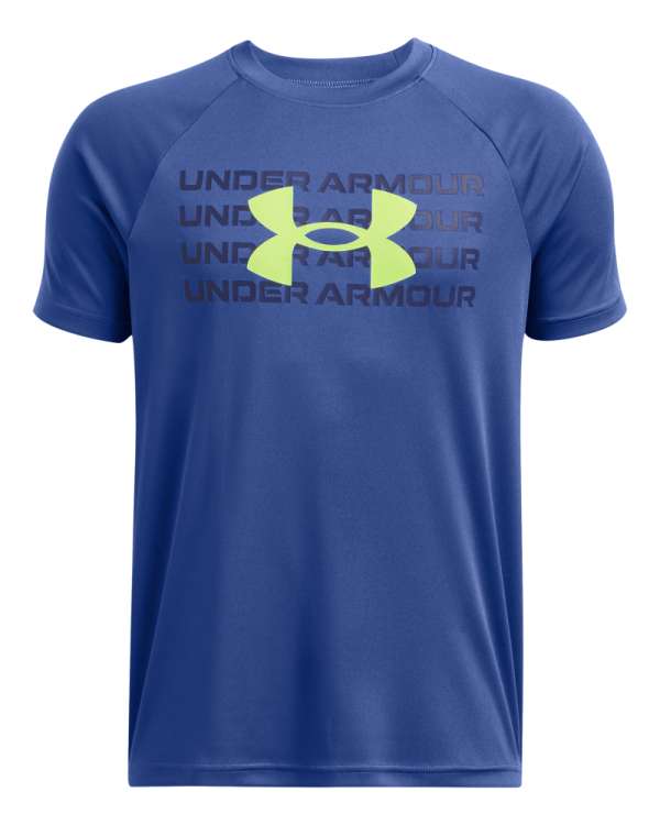 Boys' UA Tech™ Wordmark Logo Short Sleeve 