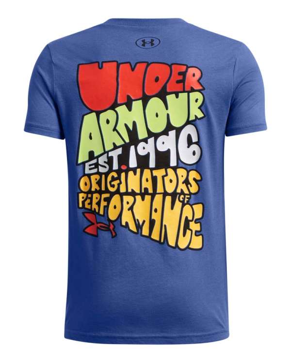 Boys' UA BTS Cartoon Letters Short Sleeve T-Shirt 