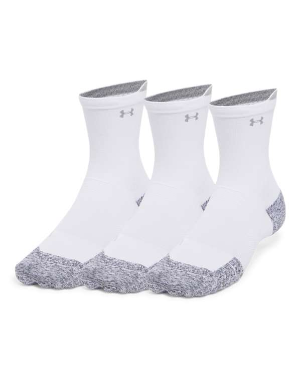 UA ArmourDry® Run Cushion Unisex 3-Pack Mid-Crew Socks 