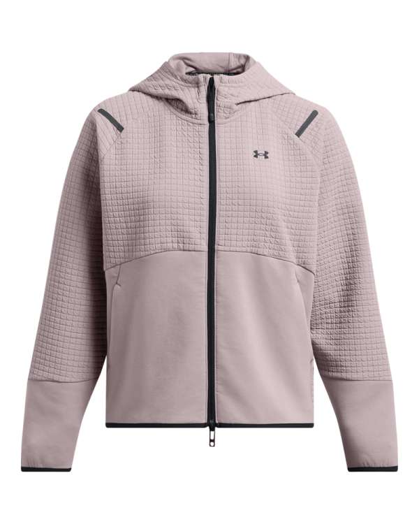 Women's UA Unstoppable Fleece Grid Full Zip Long Sleeve Hoodie