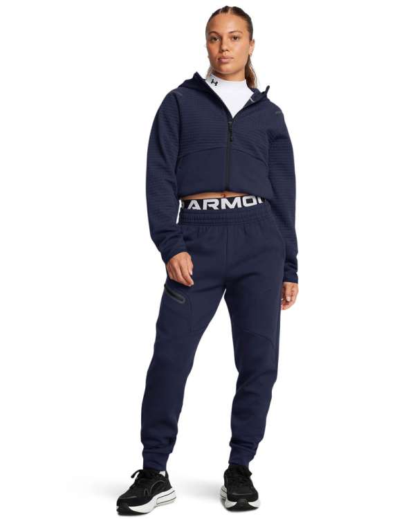 Women's UA Unstoppable Fleece Grid Full Zip Long Sleeve Hoodie 