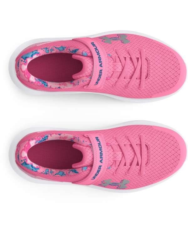 Girls' Pre-School UA Surge 4 AC Printed Running Shoes 