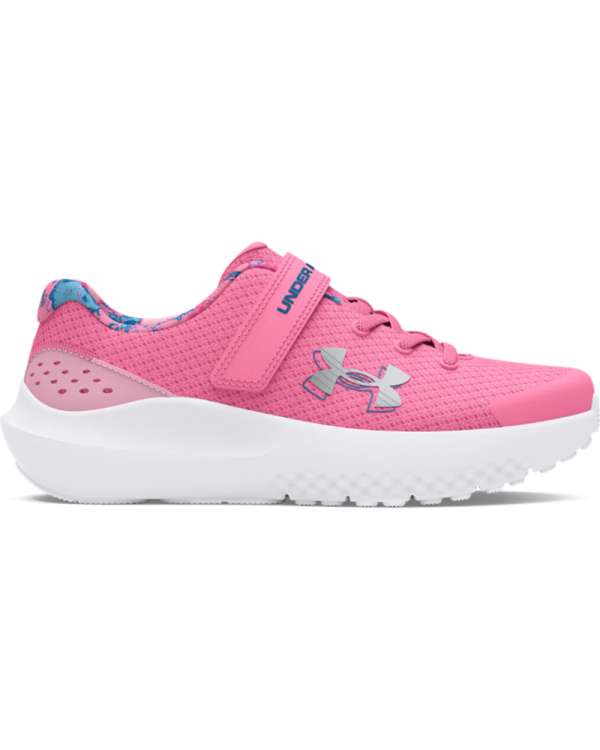 Girls' Pre-School UA Surge 4 AC Printed Running Shoes 