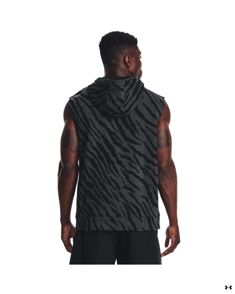 Men's Project Rock Rival Fleece Sleeveless Printed Full-Zip Hoodie