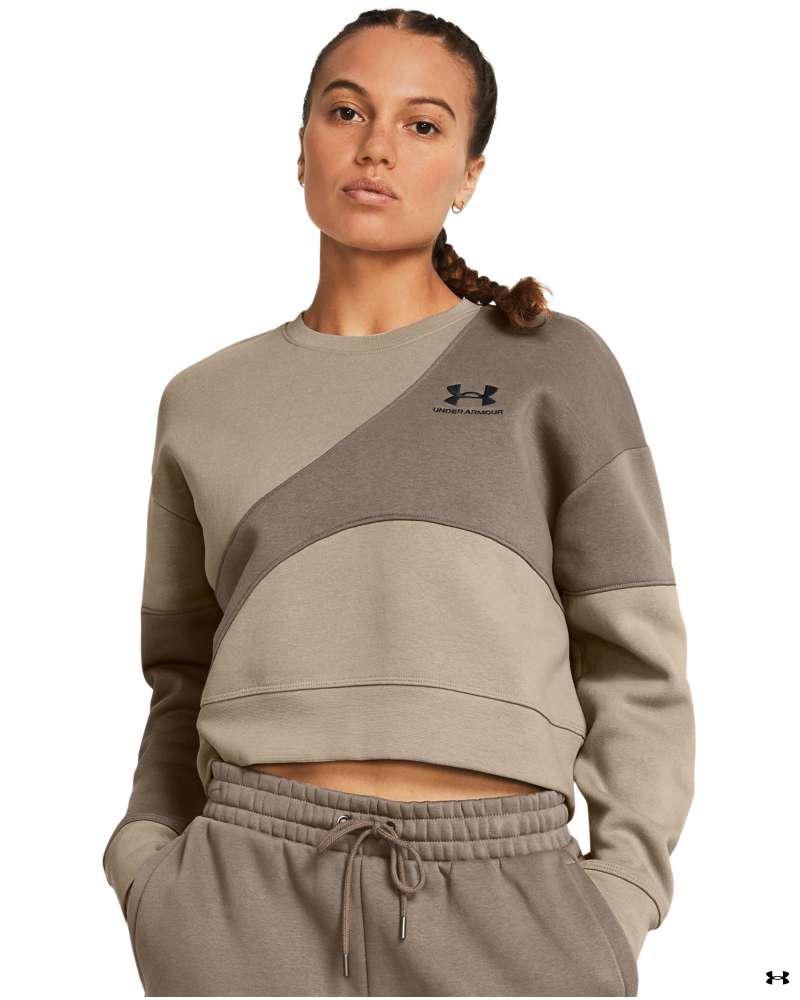 Women's UA Icon Fleece Crop Crew Long Sleeve