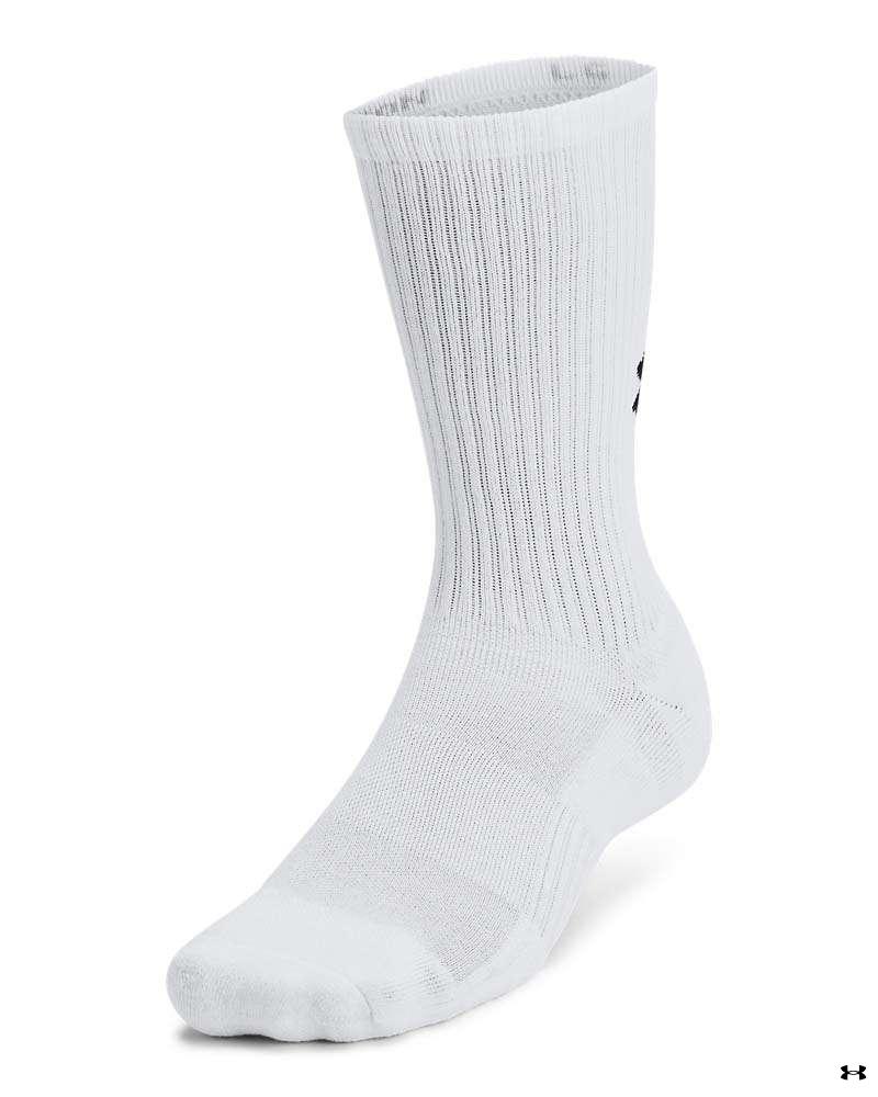 UA Training Cotton Unisex 3-Pack Crew Socks 