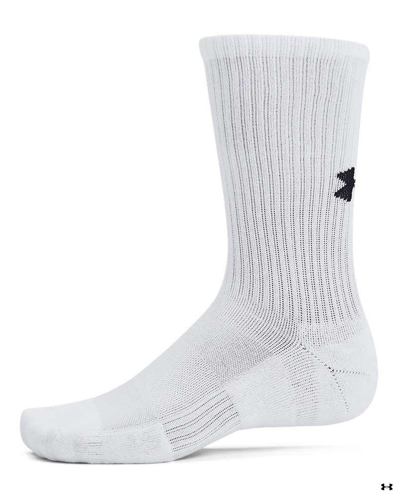 UA Training Cotton Unisex 3-Pack Crew Socks 