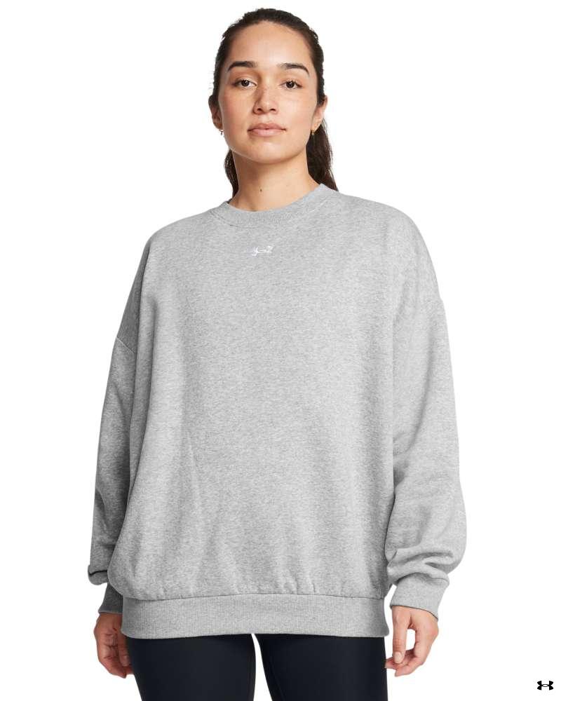 Women's UA Rival Fleece Oversized Crew Long Sleeve