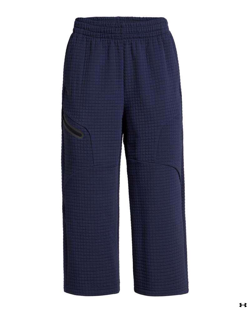Women's UA Unstoppable Fleece Grid Wide Leg Crop Joggers Pants