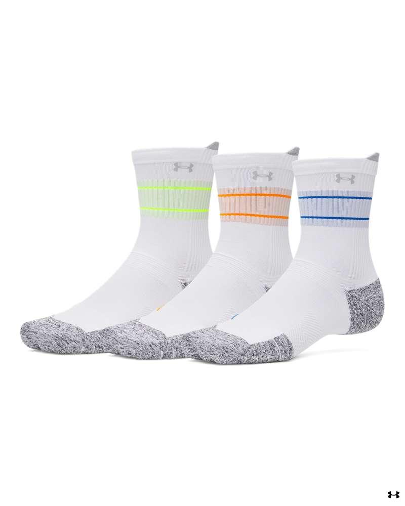 UA ArmourDry® Run Cushion Unisex 3-Pack Mid-Crew Socks 