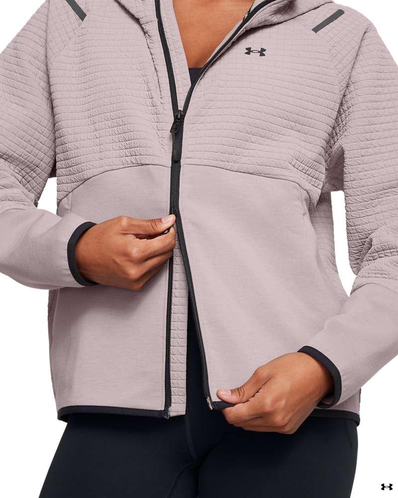 Women's UA Unstoppable Fleece Grid Full Zip Long Sleeve Hoodie