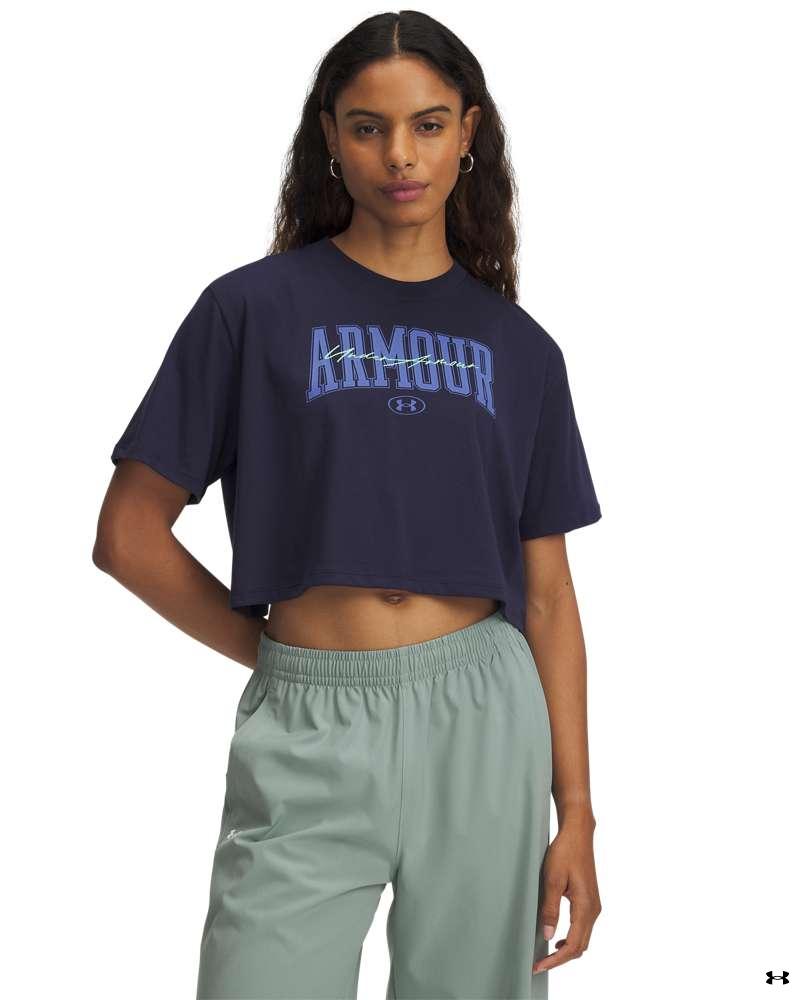 UA SCRIPT BOXY CROP SS