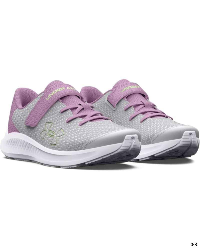 Girls' Pre-School UA Pursuit 3 AC Big Logo Running Shoes 