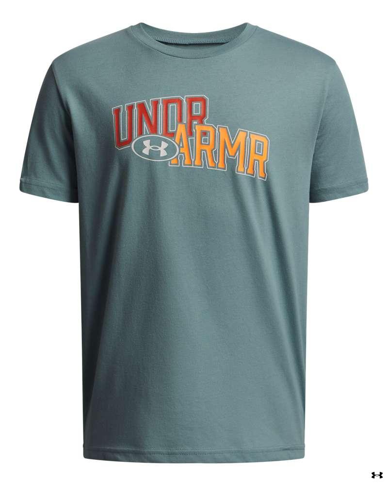 UA Overlay Wordmark Boys' Short Sleeve